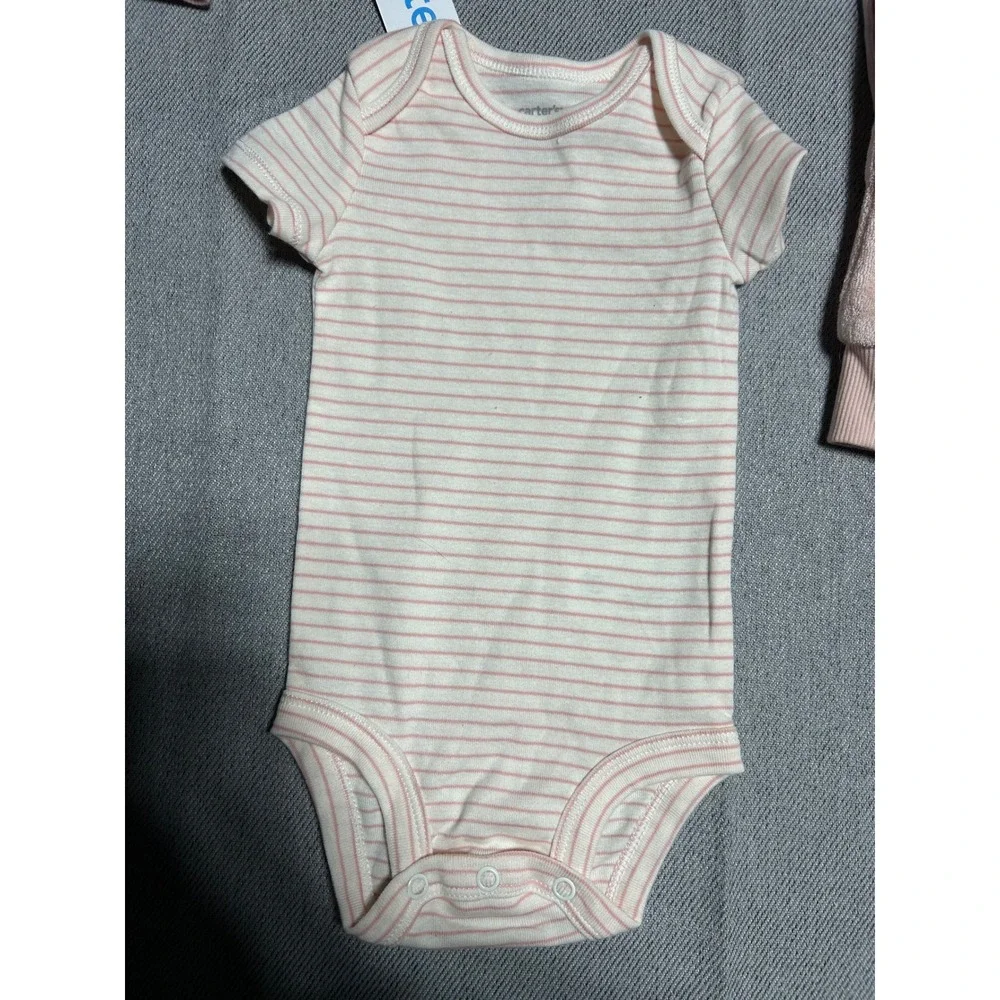Carter's Cat & Jack Clothing Lot‎ Baby Girls 3-6M 6 PIECE LOT Sleepers Pants Set